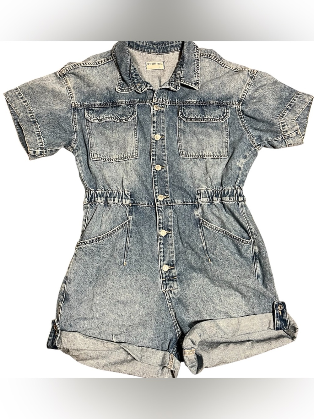 Free people Marci Cuffed Shortalls